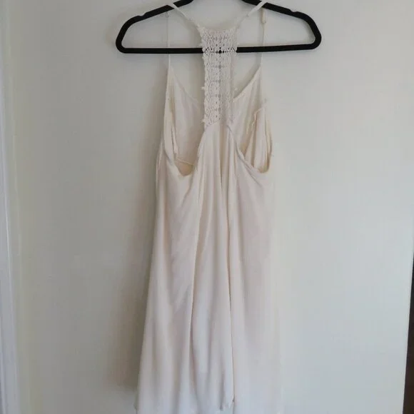 Mossimo | Size XL | White Cream Crochet Lace Boho Whimsy Sleeveless Mini Dress - Picture 7 of 9